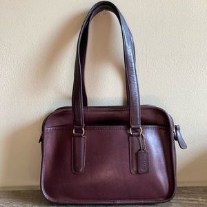 RARE Vintage Coach Flight Bag Burgundy
